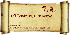 Tárkányi Minerva névjegykártya
